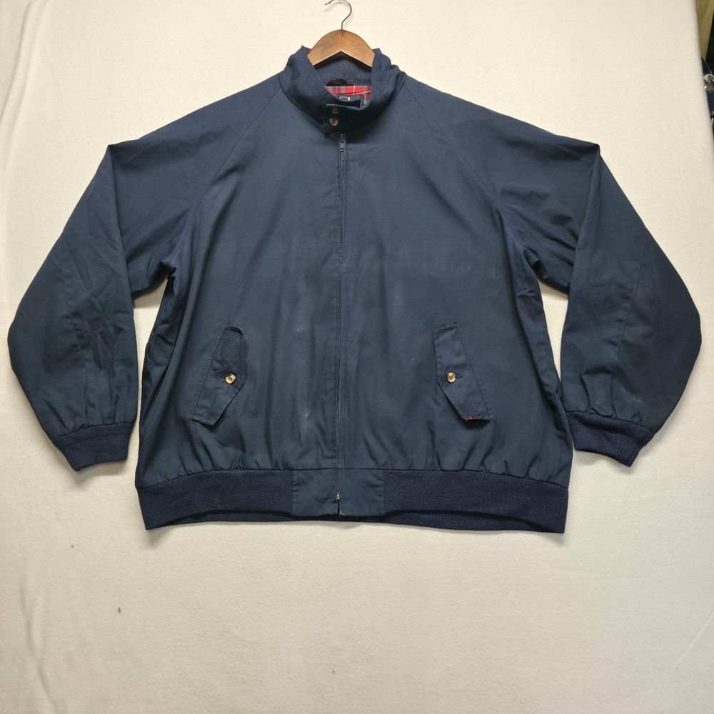 Vintage PGA Tour Men's Blue Harrington Jacket Plaid Lining Size 2XL